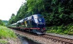 AMTK 100 brackets the Berkshire Flyer on the west end of the train